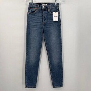 RE/DONE High Rise Ankle Crop Jeans Women's  24 NWT